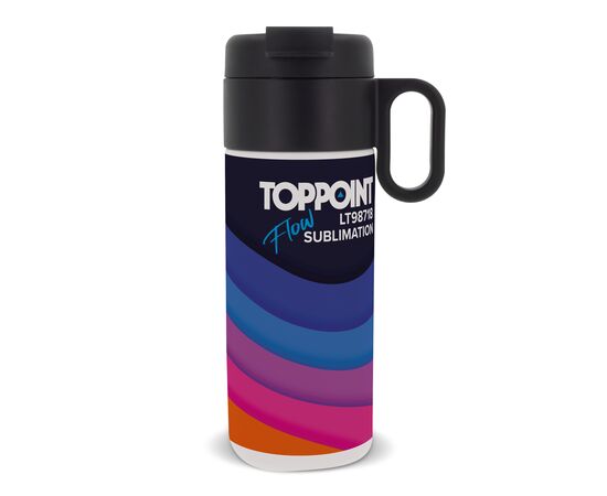Thermofles Flow met handvat sublimatie 400ml Wit -  LT98718-N0001