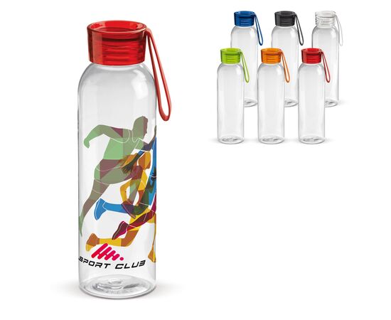 Bouteille en tritan 600ml Transparent, Noir -  LT98766-N0402