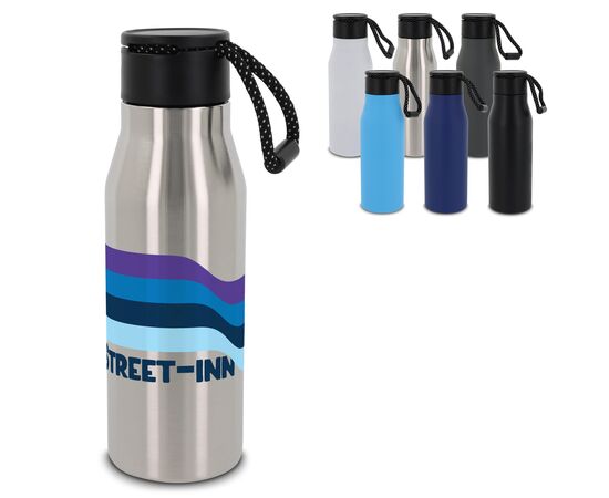 Thermofles met touw 600ml Zwart -  LT98858-N0002