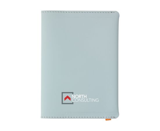 Recycled Leather Passport Holder Light blue - Made Out Of W14031