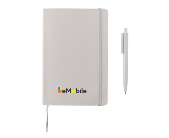 Antimicrobieel A5 notitieboek met pen set Wit - XD Collection P774.153