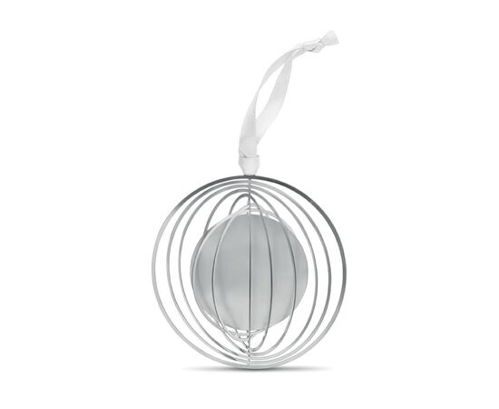 Ornament mit Band, rund Silber -  CX1472-14
