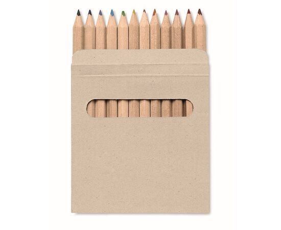 12 coloured pencils set Brown -  IT1047-01