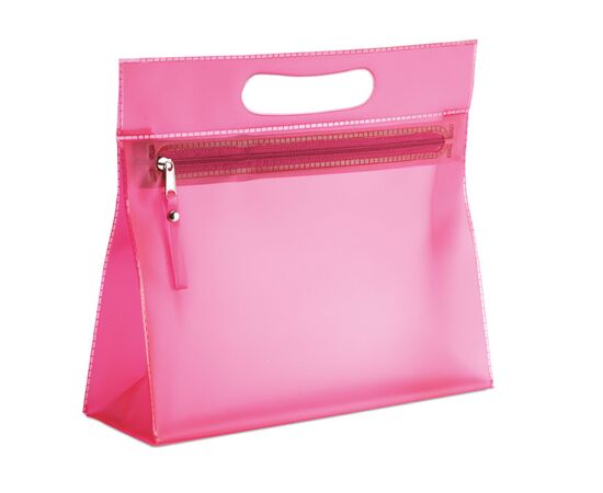 Transparent cosmetic pouch Fuchsia -  IT2558-38