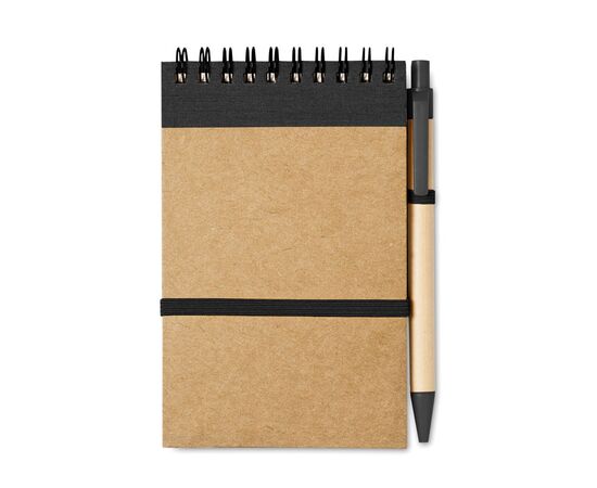 A6 notitieblok en balpen Zwart -  IT3789-03