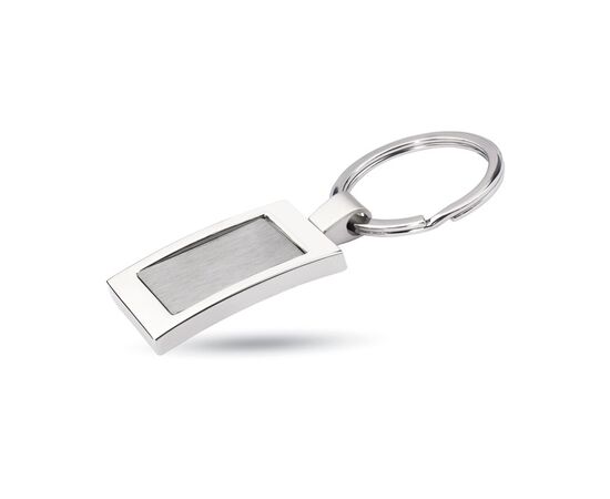 Luxe metalen sleutelhanger Glanzend zilver -  KC2126-17