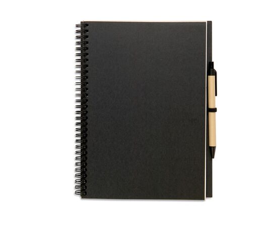 Recyceltes Notizbuch 100 Seiten Schwarz -  KC7013-03