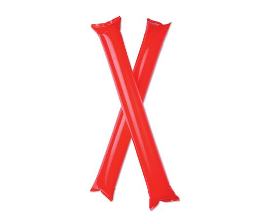 2 Opblaasbare cheering sticks Rood -  KC7090-05