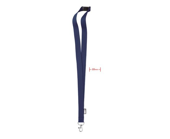 Lanyard in RPET 20 mm Blue -  MO6100-04