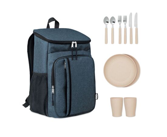 600D RPET outdoor koeltas Blauw -  MO6167-04