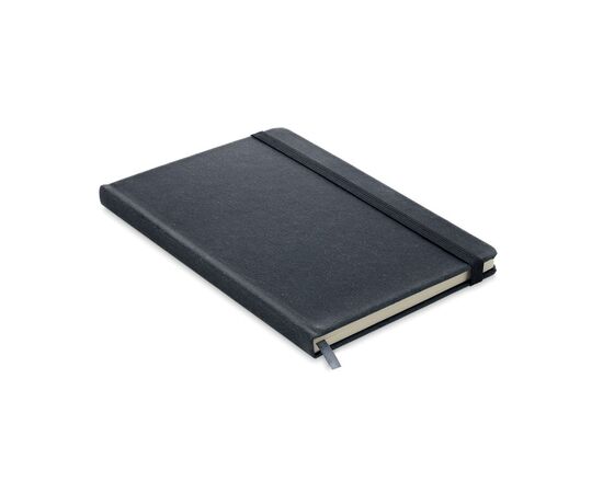 Carnet A5 ligné en PU recyclé Noir -  MO6220-03