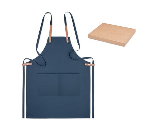 Tablier coton orga. 340 gr/m². Bleu -  MO6261-04