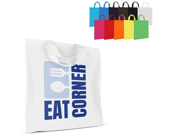 Shopping bag OEKO-TEX® color short 140g/m² 38x42 cm White -  LT95256-N0001
