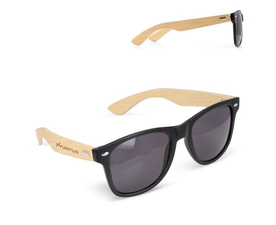 Lunettes de soleil Justin RPC avec bambou UV400 Noir -  LT86721-N0002