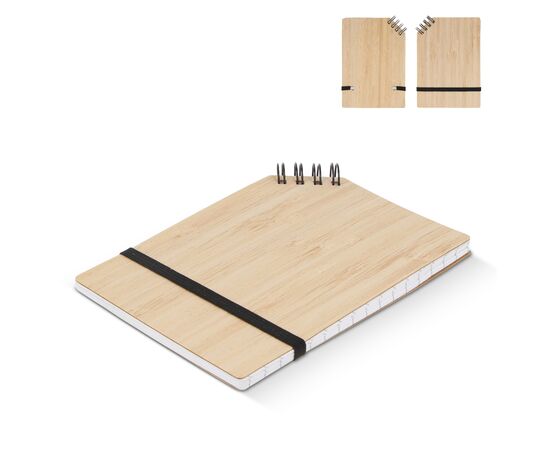 Notebook bamboo corner bound A6 Nature - empty LT92072-N0094