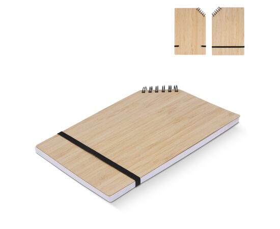 Notitieboek bamboe hoekgebonden A5 Natuur -  LT92073-N0094
