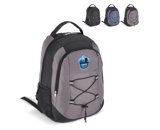 Backpack with drawcord detail R-PET 25L Grey -  LT95294-N0061