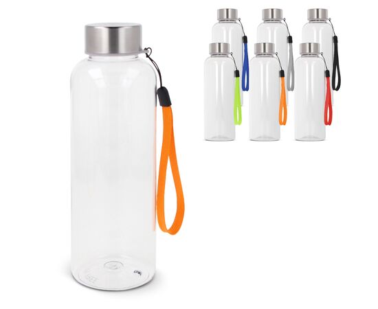 Water bottle Jude R-PET 500ml Transparent, Blue -  LT98877-N0411