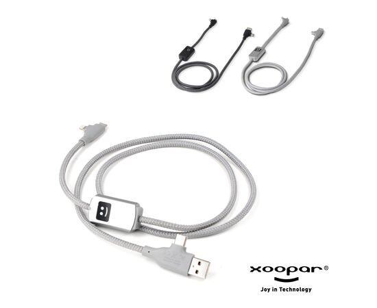 Câble Xoopar Allure PD avec transfert de données Gris clair - Xoopar LT41020-N0062