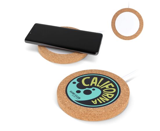 Wireless charger cork &amp; RABS 15W White, Nature - empty LT95555-N0194
