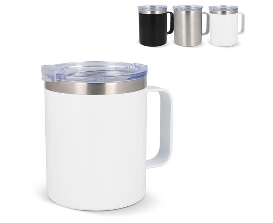 T-ceramic Thermobecher mit Deckel Danube 350ml Silber - T-ceramic LT98727-N0005