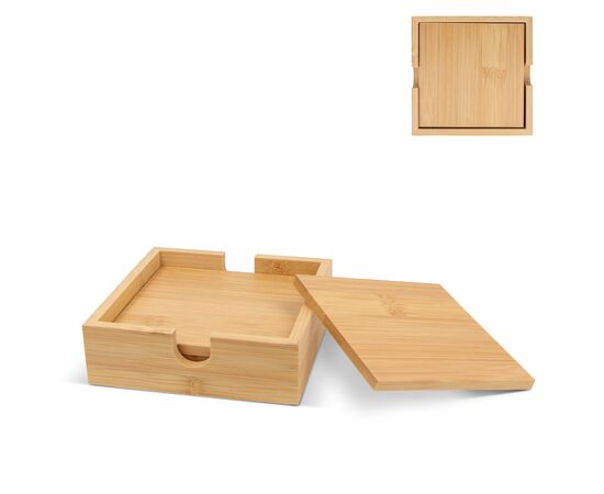Bamboe onderzetterset (4 stuks) Natuur - empty LT93089-N0094