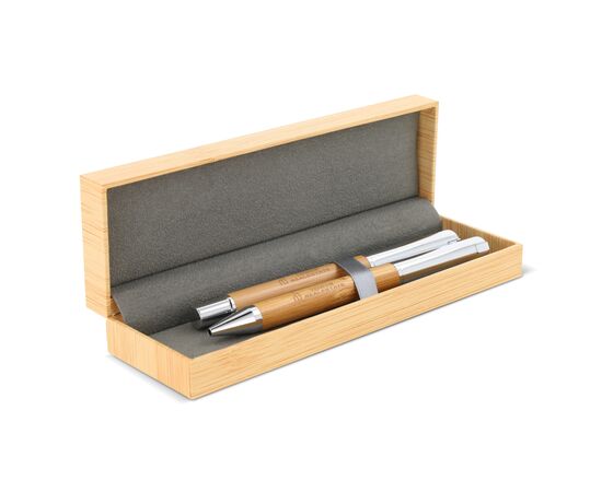 Kugelschreiber und Rollerball Bambus Holz -  LT82154-N0093