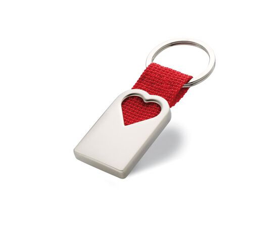 Porte clef coeur en métal Rouge -  MO7155-05