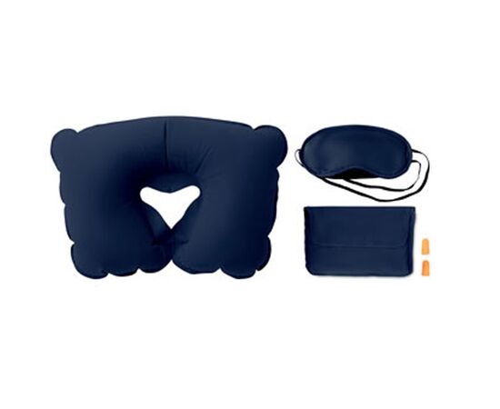 Set w/ pillow eye mask plugs Blue -  MO7263-04