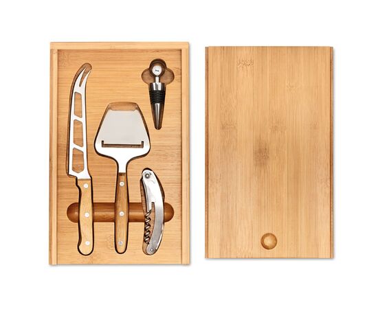 Kaas- en wijnset Hout -  MO8416-40