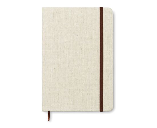 A5 notitieboek, canvas Beige -  MO8712-13