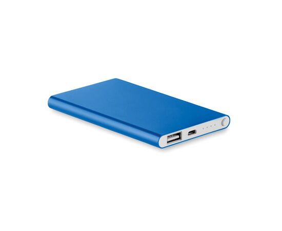 Flat power bank 4000 mAh Royal blue -  MO8735-37