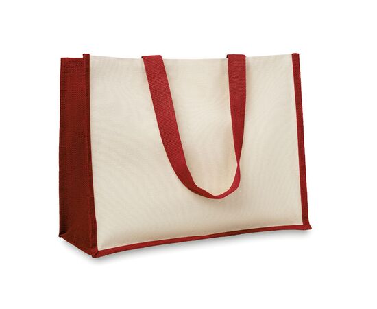 Jute/canvas boodschappentas Rood -  MO8967-05