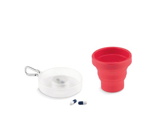 Opvouwbare siliconen beker Rood -  MO9196-05
