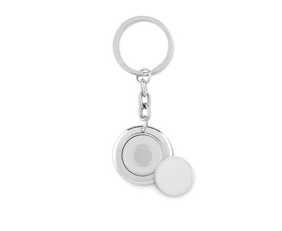 Porte-clés avec jeton aimanté Argent brillant -  MO9289-17