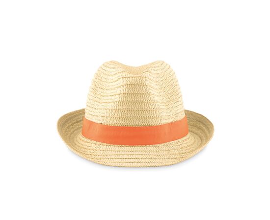 Strohoed naturel Oranje -  MO9341-10
