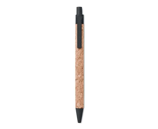 Cork/ Wheat Straw/ABS ball pen Black -  MO9480-03