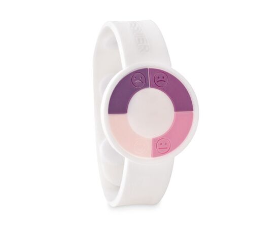 Bracelet en PVC capteur UV. Blanc -  MO9589-06
