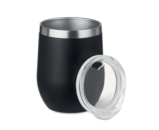 Doppelwandiger Trinkbecher Schwarz -  MO9597-03