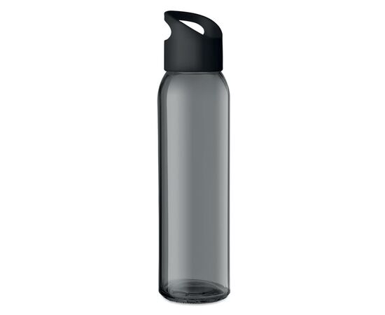 Glazen drinkfles 470ml Zwart -  MO9746-03