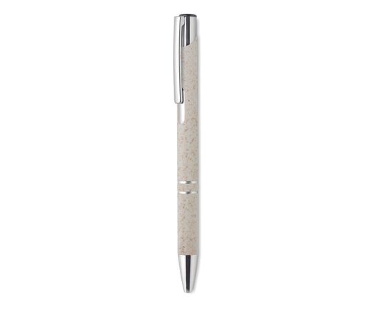 Wheat Straw/ABS push type pen Beige -  MO9762-13