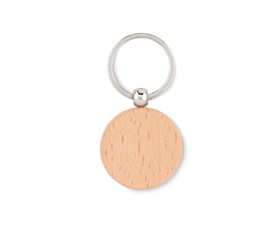 Houten sleutelhanger rond Hout -  MO9773-40