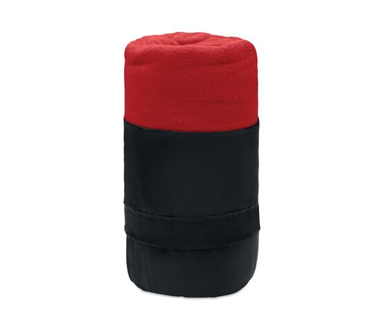 RPET fleece travel blanket Red -  MO9935-05