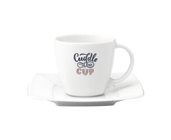 Serena kop en schotel porselein White -  578010