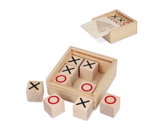 Tic Tac Toe set in wooden box Wood -  LT90764-N0093