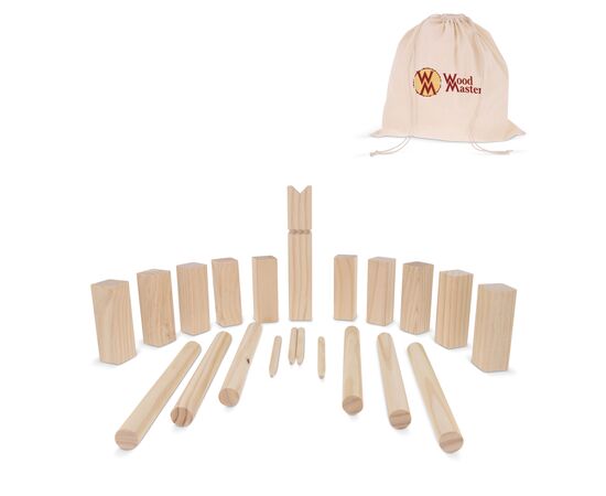 Jeu Kubb en bois en pochette Bois - empty LT90777-N0093