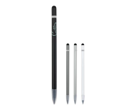 Crayon en aluminium longue durée avec gomme Blanc -  LT91599-N0001