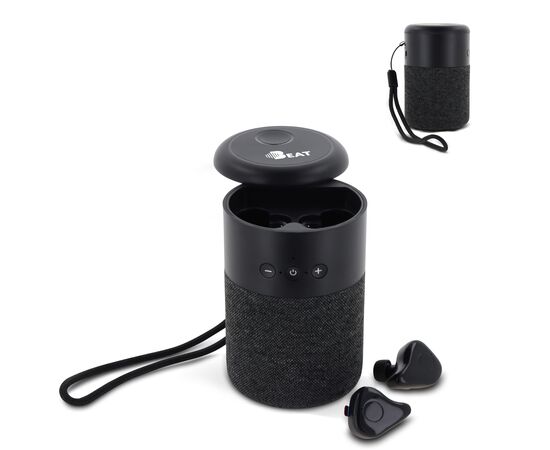 Wireless speaker William with TWS earbuds Schwarz - empty LT95018-N0002