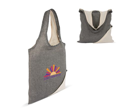 Sac à provisions Coton recyclé OEKO-TEX® 140g/m² 38x42cm Gris - empty LT95250-N0061
