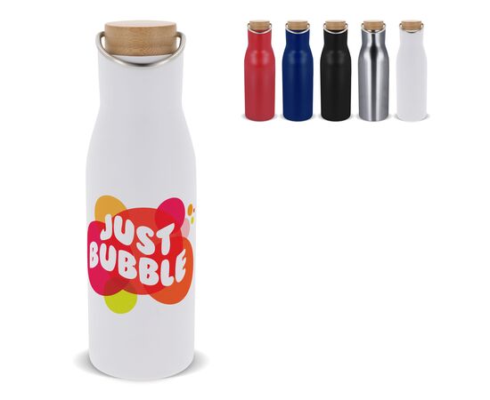 Thermo bottle with bamboo lid 500ml Black - empty LT98900-N0002
